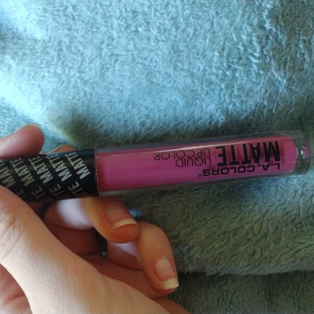 Lipstick pink liquid lip color